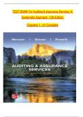 TEST BANK For Auditing & Assurance Services&colon; A Systematic Approach&comma; 12th Edition By William Messier Jr&comma; Steven Glover&comma; Verified Chapters 1 - 21&comma; Complete Newest Version