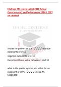 Edelman SPI review  Latest 2026 Actual  Questions and Verified Answers 2026 &sol; 2027  A&plus; Verified