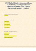 WGU D282WGU D282 Objective Assessment Exam  &lpar;Latest 2026&sol; 2027 Update&rpar; Cloud  Foundations guide&vert; 100&percnt; Verified  Questions & Answers &vert; Grade A 