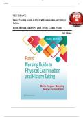 TEST BANK For Bates' Nursing Guide to Physical Examination and History Taking&comma; 3rd Edition By Beth Hogan-Quigley&semi; Mary Louis Palm&comma; Verified Chapters 1 - 24&comma; Complete Newest Version