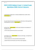 BUSI 3250 Auburn Exam 1&semi; Actual Exam  Questions With Correct Answers 