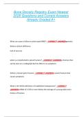 Bone Density Registry Exam Newest  2026 Questions and Correct Answers  Already Graded A&plus;