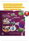TEST BANK For Critical Thinking&comma; Clinical Reasoning&comma; and Clinical Judgment A Practical Approach 7th Edition by Rosalinda Alfaro-LeFevre&comma; Verified Chapters 1 - 7&comma; Complete Newest Version