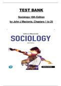 Sociology &lpar;18th Edition&rpar; by John J&period; Macionis &vert; Chapters 1&ndash;25 &vert; Test Bank Practice Questions