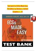 TEST BANK For ECGs Made Easy&comma; 7th Edition by Barbara J Aehlert&comma; Verified Chapters 1 - 10&comma; Complete Newest Version
