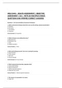 WGU D443 &ndash; HEALTH ASSESSMENT &vert; OBJECTIVE ASSESSMENT &vert; OA &vert;  WITH 60 MULTIPLE-CHOICE QUESTIONS AND VERIFIED CORRECT ANSWERS