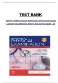Seidel&rsquo;s Guide to Physical Examination&colon; An Interprofessional Approach &lpar;10th Edition&rpar; by Jane W&period; Ball & Dains &vert; Chapters 1&ndash;26 &vert; Test Bank Practice Questions