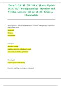 Exam 2&colon; NR283 &sol; NR 283 V2 &lpar;Latest Update  2026 &sol; 2027&rpar; Pathophysiology &vert; Questions and  Verified Answers &vert; 100 out of 100 &vert; Grade A -  Chamberlain