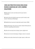CRJS 360 PRACTICE EXAM 2026 EXAM REVIEW QUESTION SET WITH VERIFIED SOLUTIONS