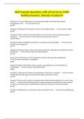 AEST Sample Questions with all Correct & 100&percnt; Verified Answers &vert;Already Graded A&plus;