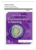COMPLETE TEST BANK Communication in Nursing 10th Edition by Julia Balzer Riley RN MN AHN-BC REACE CSL