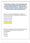 RELIAS MEDICAL SURGICAL ED RN A EXAM BANK 2026  ACTUAL EXAM QUESTIONS AND CORRECT DETAILED  ANSWERS &lpar;VERIFIED ANSWERS&rpar; ALL ANSWERED D67 Q &  A&rcub; ALREADY GRADED A&plus; &sol; MEDICAL-SURGICAL ED RN A  PROPHECY RELIAS EXAM &vert; GUARANTEED PASS 
