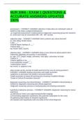 NUR 3065 - EXAM 1 QUESTIONS & ACCURATE ANSWERS UPDATED 100&percnt;