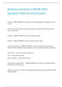 Business Law Exam 2 &lpar;BCOR 2301&rpar; Questions With Correct Answers&period;