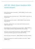AVIT 309 - Block 3 Exam Questions With Correct Answers