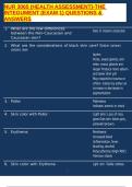NUR 3065 &lpar;HEALTH ASSESSMENT&rpar;-THE INTEGUMENT &lpar;EXAM 1&rpar; QUESTIONS & ANSWERS
