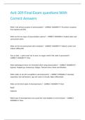 Avit 309 Final Exam questions With Correct Answers