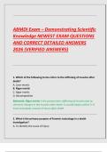 ABMDI Exam &ndash; Demonstrating Scientific  Knowledge NEWEST EXAM QUESTIONS  AND CORRECT DETAILED ANSWERS  2026 &lpar;VERIFIED ANSWERS&rpar; 