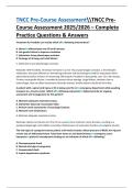 TNCC Pre-Course Assessment 2025&sol;2026 &ndash; Complete Practice Questions & Answers