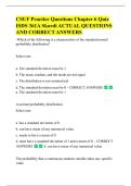 CSUF Practice Questions Chapter 6 Quiz  ISDS 361A Skordi ACTUAL QUESTIONS  AND CORRECT ANSWERS -