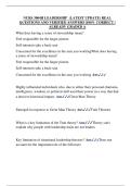 NURS 3004H LEADERSHIP  &lpar;LATEST UPDATE&rpar; REAL  QUESTIONS AND VERIFIED ANSWERS &vert;100&percnt; CORRECT &vert;  ALREADY GRADED A 