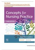 Test Bank For Concepts for Nursing Practice 3rd Edition by Jean Foret Giddens&vert;&vert;ISBN NO&colon;10&comma;0323581935&vert;&vert;ISBN NO&colon;13&comma;978-0323581936&vert;&vert;All Chapters&vert;&vert;Complete Guide A&plus;&vert;&vert;Latest Update