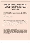 NR 606 FINAL EXAM ACTUAL EXAM 2026 &vert; ALL QUESTIONS AND CORRECT ANSWERS &vert; GRADED A&plus; &vert; VERIFIED ANSWERS &vert; BRAND NEW VERSION&excl;
