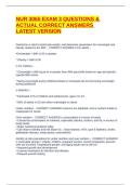 NUR 3065 EXAM 3 QUESTIONS & ACTUAL CORRECT ANSWERS LATEST VERSION