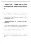 CROSSFIT LEVEL 2 EXAMINATION TEST 2026 EXAM QUESTIONS AND SOLUTIONS GRADED A&plus;