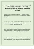 NR 606 MIDTERM EXAM ACTUAL EXAM 2026 &vert; COMPLETE QUESTIONS AND CORRECT ANSWERS &vert; VERIFIED ANSWERS &vert; UPDATED VERSION