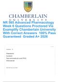 NR 565 Advanced Pharmacology Week 6 Questions Proctored Via Examplify Chamberlain University With Correct Answers  100&percnt; Pass Guaranteed  Graded A&plus; 2026