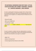 PN MATERNAL NEWBORN EXAM WITH NGN &vert; ACTUAL EXAM QUESTIONS AND CORRECT ANSWERS &vert; GRADED A&plus; &vert; VERIFIED ANSWERS &vert; 2026 VERSION