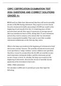 CRPC CERTIFICATION EXAMINATION TEST 2026 QUESTIONS AND CORRECT SOLUTIONS GRADED A&plus;