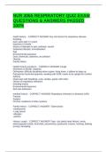 NUR 3065 RESPIRATORY QUIZ EXAM QUESTIONS & ANSWERS PASSED 100&percnt;