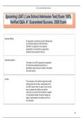 Upcoming LSAT &lpar; Law School Admission Test&rpar; Exam 100&percnt; Verified Q&A&period; A&plus;  Guaranteed Success&period; 2026 Exam&vert; LSAT Exam