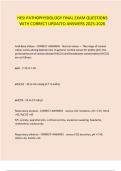 HESI PATHOPHYSIOLOGY FINAL EXAM QUESTIONS WITH CORRECT UPDATED ANSWERS 2025-2026
