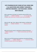 VATI PHARMACOLOGY EXAM ACTUAL EXAM 2026 &vert; ALL QUESTIONS AND CORRECT ANSWERS &vert; VERIFIED ANSWERS &vert; JUST RELEASED &vert; BRAND NEW VERSION