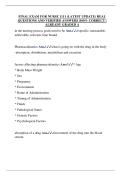 FINAL EXAM FOR NURSE 1111 &lpar;LATEST UPDATE&rpar; REAL  QUESTIONS AND VERIFIED ANSWERS &vert;100&percnt; CORRECT &vert;  ALREADY GRADED A