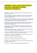 NUR3065- FINAL EXAM QUESTIONS & UPDATED ANSWERS PASSED ALREADY GRADED A&plus; 