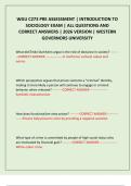 WGU C273 PRE ASSESSMENT &vert; INTRODUCTION TO SOCIOLOGY EXAM &vert; ALL QUESTIONS AND CORRECT ANSWERS &vert; 2026 VERSION &vert; WESTERN GOVERNORS UNIVERSITY