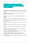 NUR3065 QUIZZES FOR EXAM 1 QUESTIONS & SOLUTIONS RATED 100&percnt; CORRECT