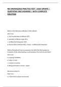 NIC KNOWLEDGE PRACTICE TEST &vert; 2026 UPDATE &vert; QUESTIONS AND ANSWERS &vert; WITH COMPLETE SOLUTION
