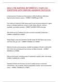 WGU C790 NURSING INFORMATICS  EXAM 215 QUESTIONS WITH VERIFIED ANSWERS 2025&sol;2026&comma;100&percnt;CORRECT