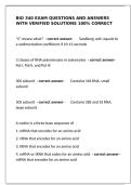  BIO 340 Exam&colon; 100&percnt; Correct Verified Questions & Solutions