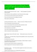 Edexcel A level History Civil Rights Final Exam and All Correct Answers 2026 Updated&period;