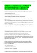 Edexcel A Level History - In Search of the American Dream &ndash; Women Test Questions with Solved Solutions&period;