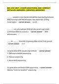 BIO 340 Unit 1 Exam&colon; Verified Questions & Detailed Correct Answers