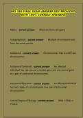 BIO 340 Final Exam Answer Key&colon; 100&percnt; Correct Questions & Answers