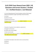 Q-01 FDNY Exam Newest Exam 2026 &vert; All Questions and Correct Answers &vert; Graded A&plus; &vert; Verified Answers &vert; Just Released
