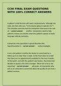 CCHI Final Exam Questions & Answers &vert; 100&percnt; Correct Guide for Medical Interpreters